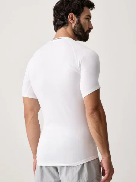 Nike T-shirt treningowy Pro Dri-FIT beżowa