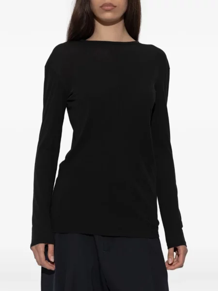 Lung tricou Jil Sander negru
