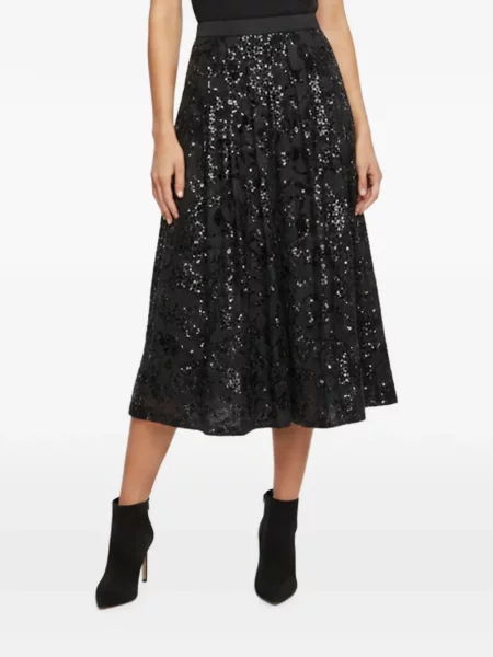 Fustă midi Weekend Max Mara cu paiete în linie A albastru