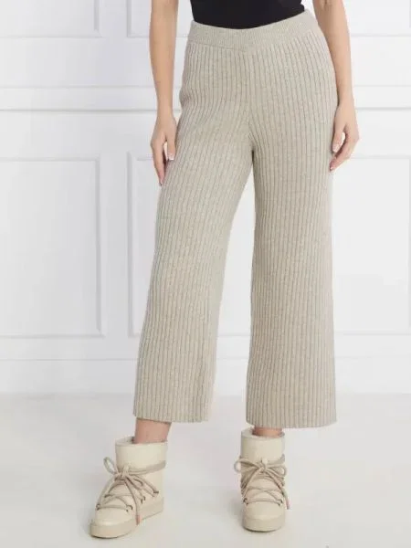 Marc O Polo Gyapjú kötött nadrágok | Relaxed fit bézs