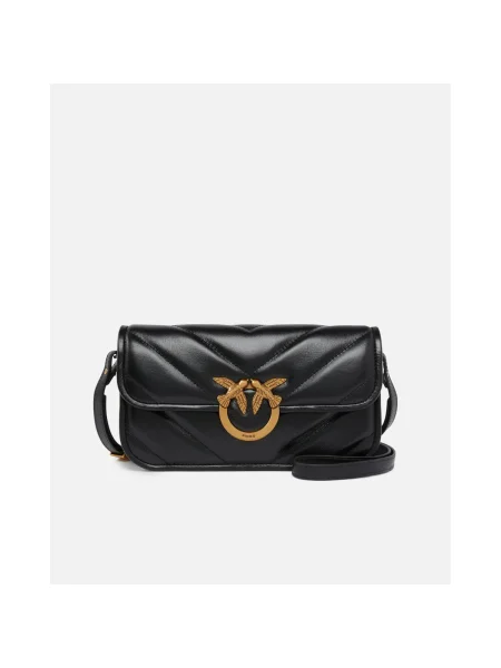 Geanta de piele Pinko din piele negru