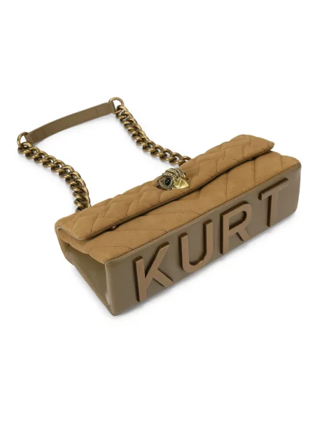 Torebka bagietka Kurt Geiger zamszowa brązowa
