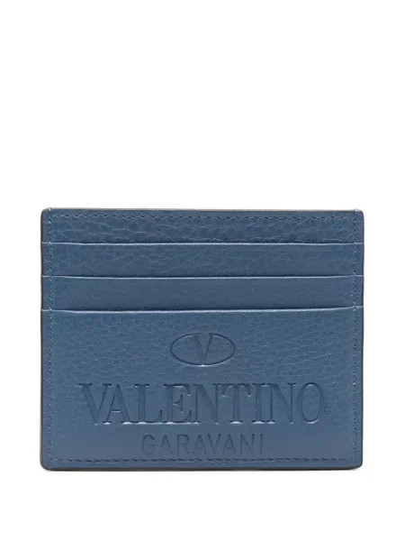 Portofel Valentino Garavani din piele albastru
