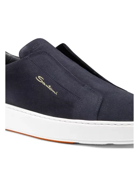 Sneakersy Santoni zamszowe niebieskie