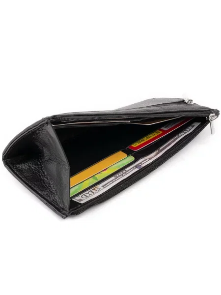 Кожаный кошелек St Leather Accessories черный