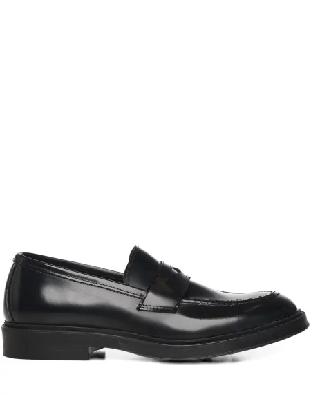 Pantofi loafer Giuliano Galiano din piele cu vârf rotund negru