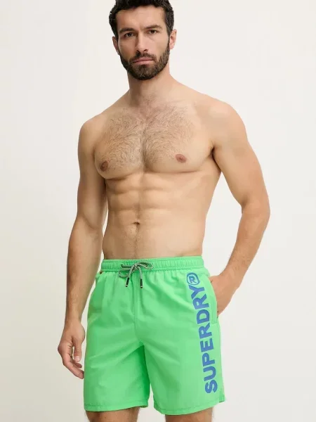 Плувни шорти Superdry зелено