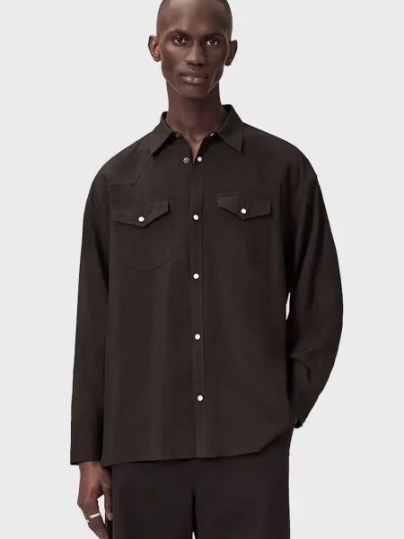 Сорочка Allsaints коричнева