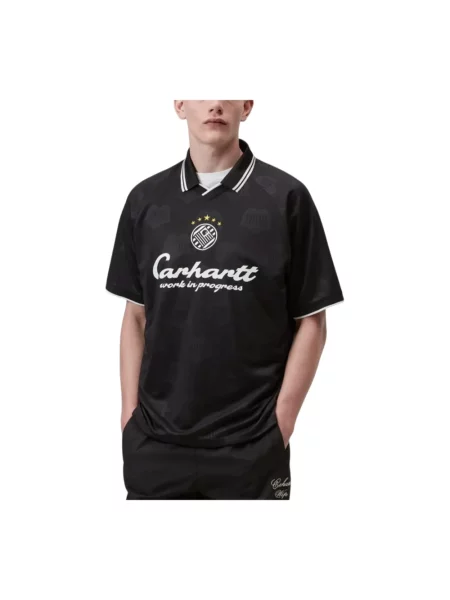 T-shirt Carhartt WIP S/S Terrace Football T-Shirt UNISEX Heart Train Jacquard Black L czarna