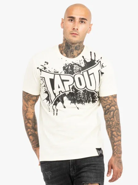 Tapout Tricou SPLASHED crem negru