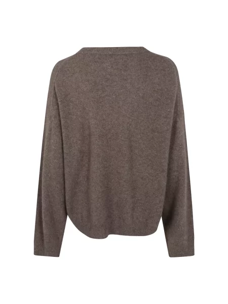 Sweter Loulou De Saison wełniany brązowy