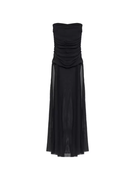 Maxi rochie maxi Bond Eye cu volane de costum negru