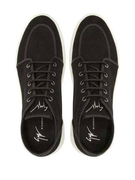 Sneakerși Giuseppe Zanotti cu șireturi din dantelă negru