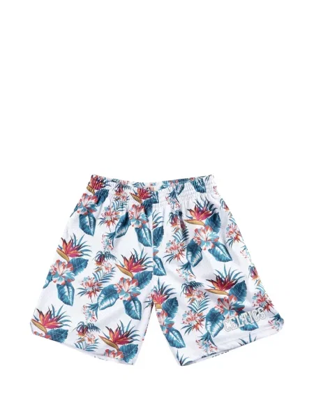 Pantaloni scurți Mitchell & Ness cu model floral cu imagine alb