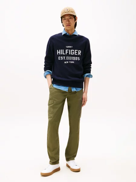 TOMMY HILFIGER Kargo hlače DENTON oliva