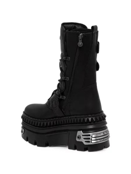 Botine New Rock cu platformă negru
