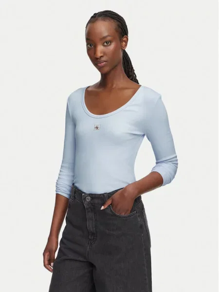 Calvin Klein Jeans Bluză deschis albastru