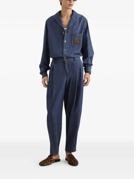 Blugi Dolce & Gabbana plisate albastru