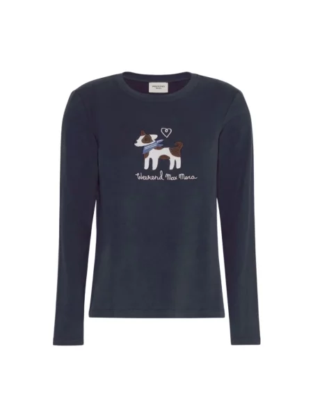 Weekend Max Mara longsleeve z WKDCESTINO niebieska