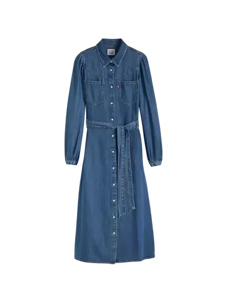 Cu centură rochie midi Levi's® albastru