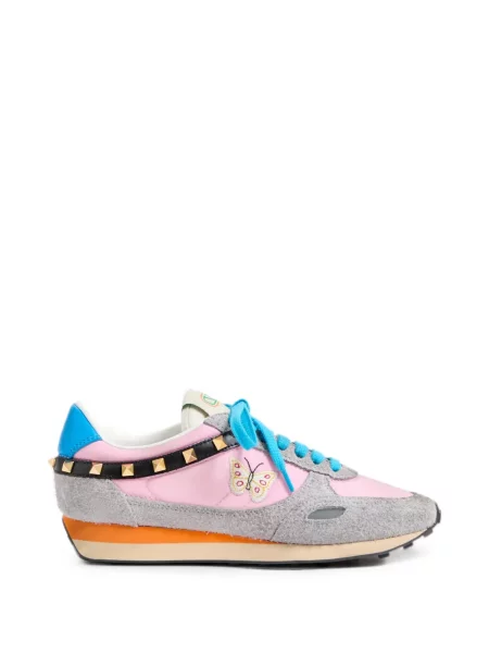 Sneakerși Valentino Garavani cu broderie din piele roz