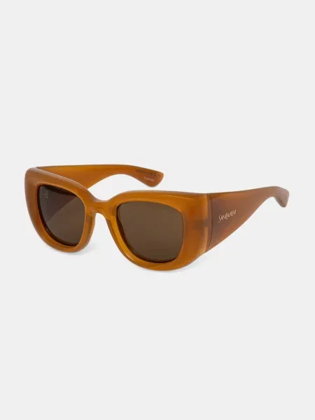 Saint Laurent ochelari de soare cat eye pentru femei HOWL maro