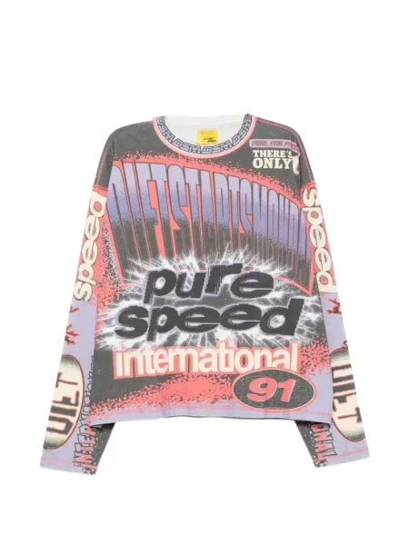 Lung tricou Diet Starts Monday cu imagine roșu