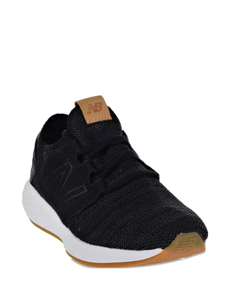 Papuci New Balance din piele de căprioară negru