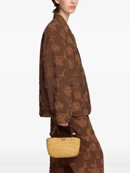 Geantă shopper Ganni țesută