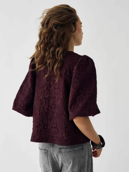 Noella Bluză N-Shelly Blouse vin roșu