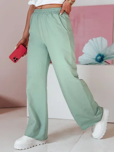 Spodnie dresowe wide leg DRESLINA Dstreet miętowe