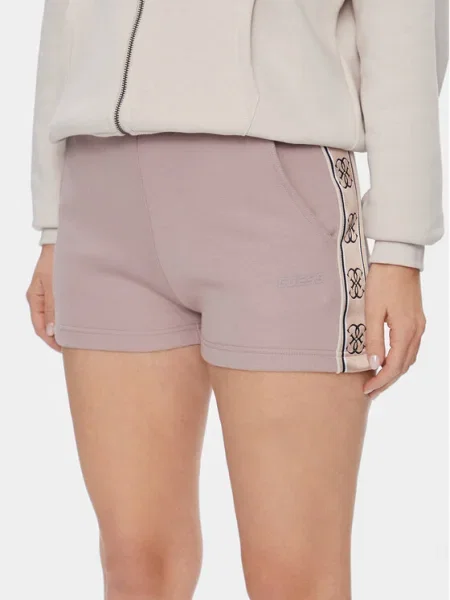 Guess Športové kraťasy Britney Béžová hnedá