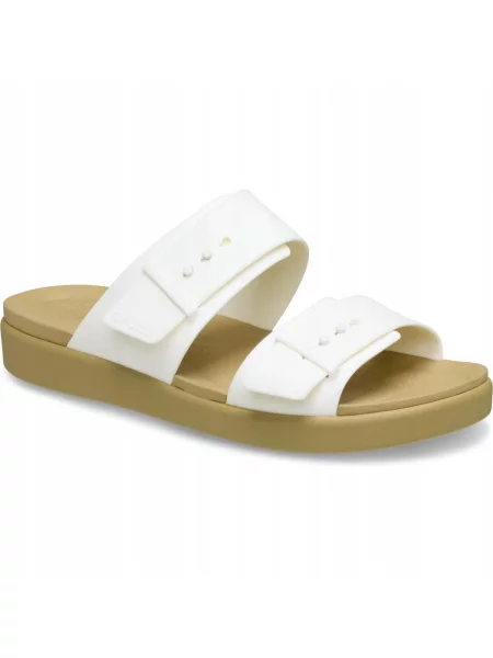 Sandały dla Kobiet Crocs Brooklyn Buckle Low. białe