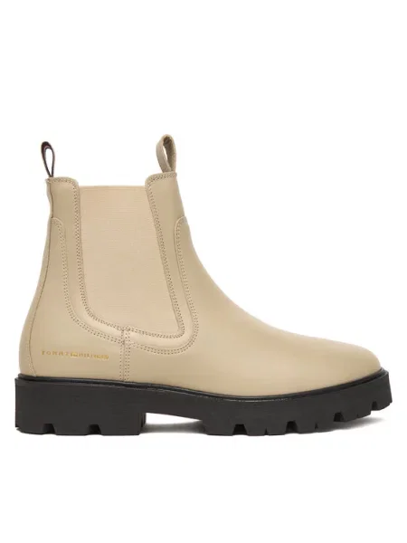 Gležnjarji Chelsea Tommy Hilfiger Lthr Low Chelsea Écru