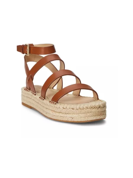 Espadryle Lauren Ralph Lauren brązowe
