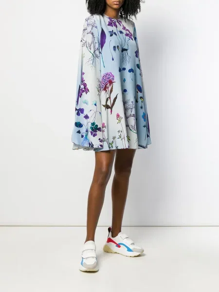 Gėlėtas raštuotas kostiumas suknele Stella Mccartney mėlyna