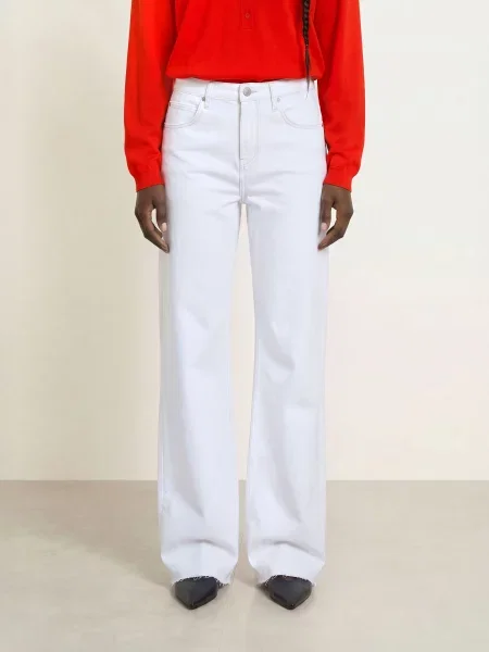 The Frankie Shop Rovné Džíny Dalston white bílé