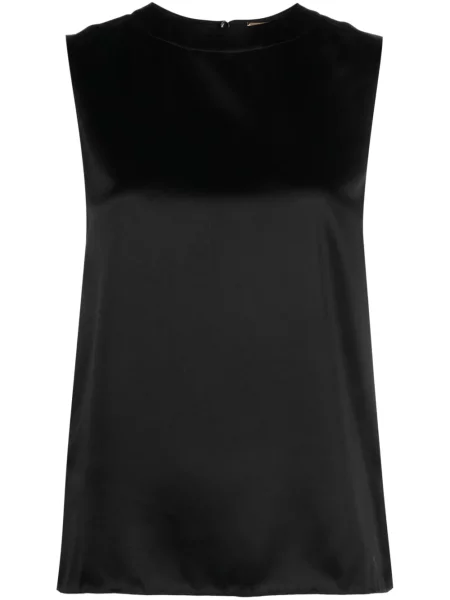 Top Saint Laurent de mătase negru