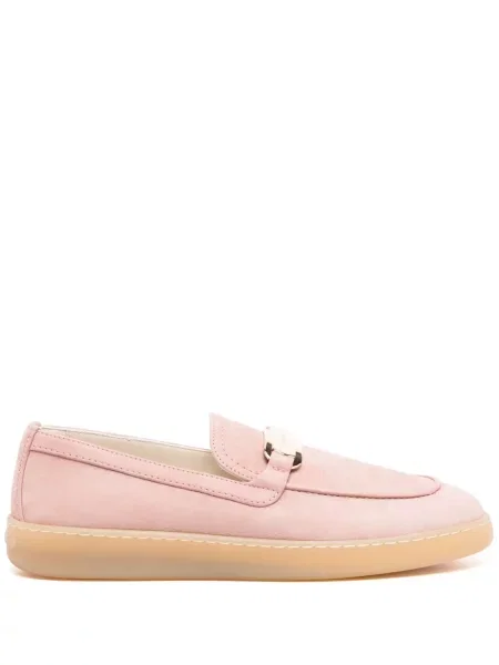 Pantofi loafer Ferragamo din piele de căprioară roz
