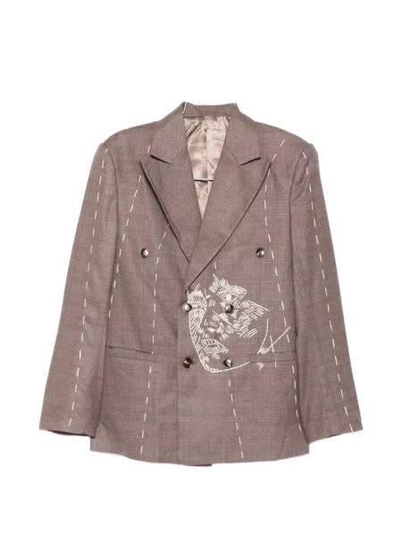 Blejzer Kidsuper s vezom na dvostruko kopčanje smeđa