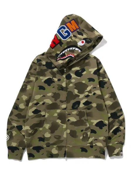 Hoodie A Bathing Ape® με κουκούλα παραλλαγής πράσινο