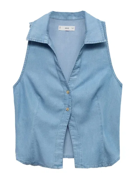 MANGO Bluză BIANCA denim albastru