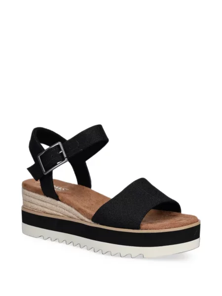 Sandale Toms cu platformă cu cataramă negru