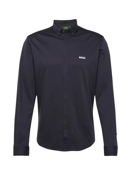 BOSS Green Cămașă B Motion L albastru marin alb