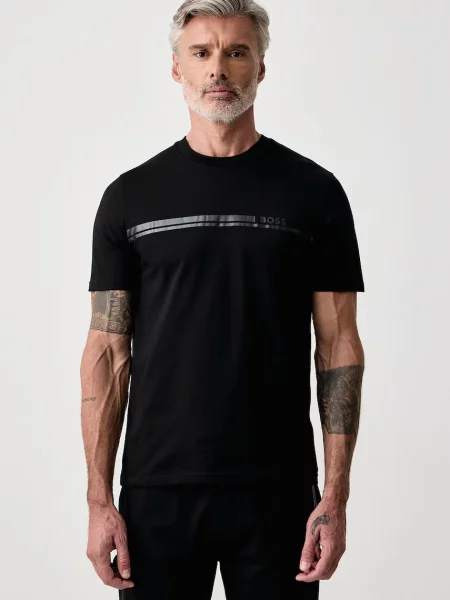 BOSS tricou loungewear pentru bărbați din negru