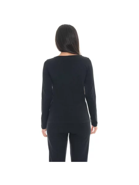 Lung tricou Leone 1947 cu mâneci lungi negru