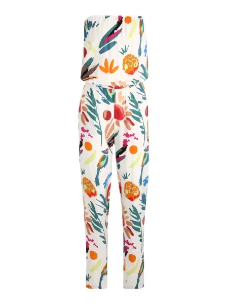 Urban Classics Salopeta verde petrol / portocaliu / roșu alb