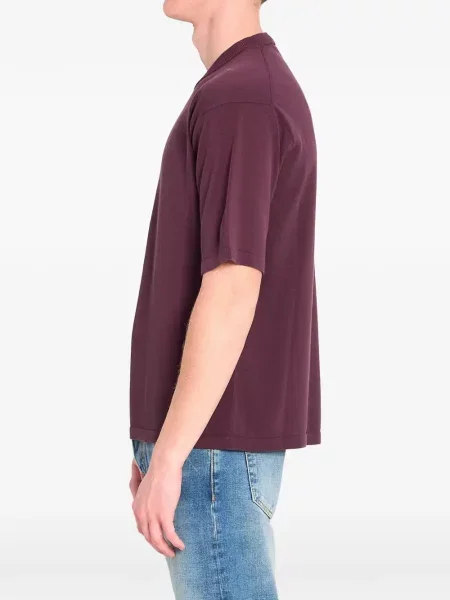 Tricou Roberto Collina cu nervuri violet