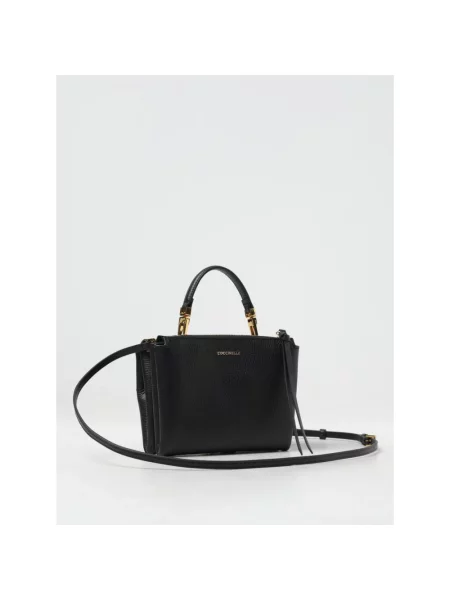 Mała torebka Coccinelle skórzana czarna