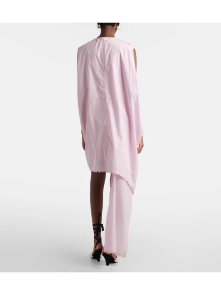 Rochie Jacquemus asimetrică din poplin roz